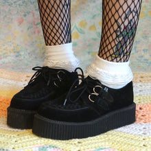 Load image into Gallery viewer, Black Suede Viva Mondo Creepers- TUK Footwear
