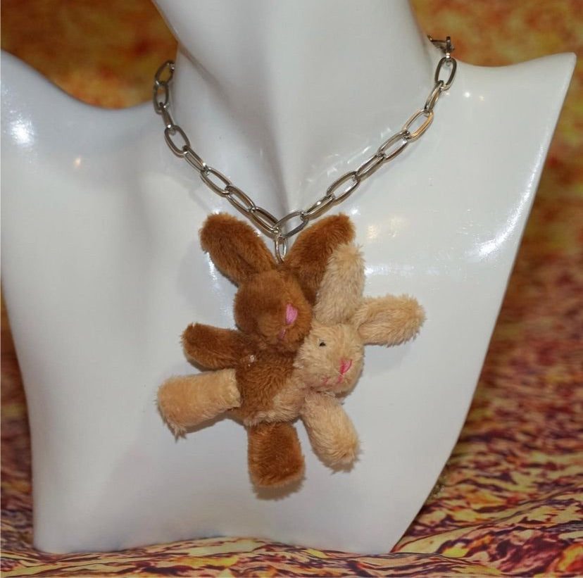 Custom bunny necklace (for Amy & Ellie)