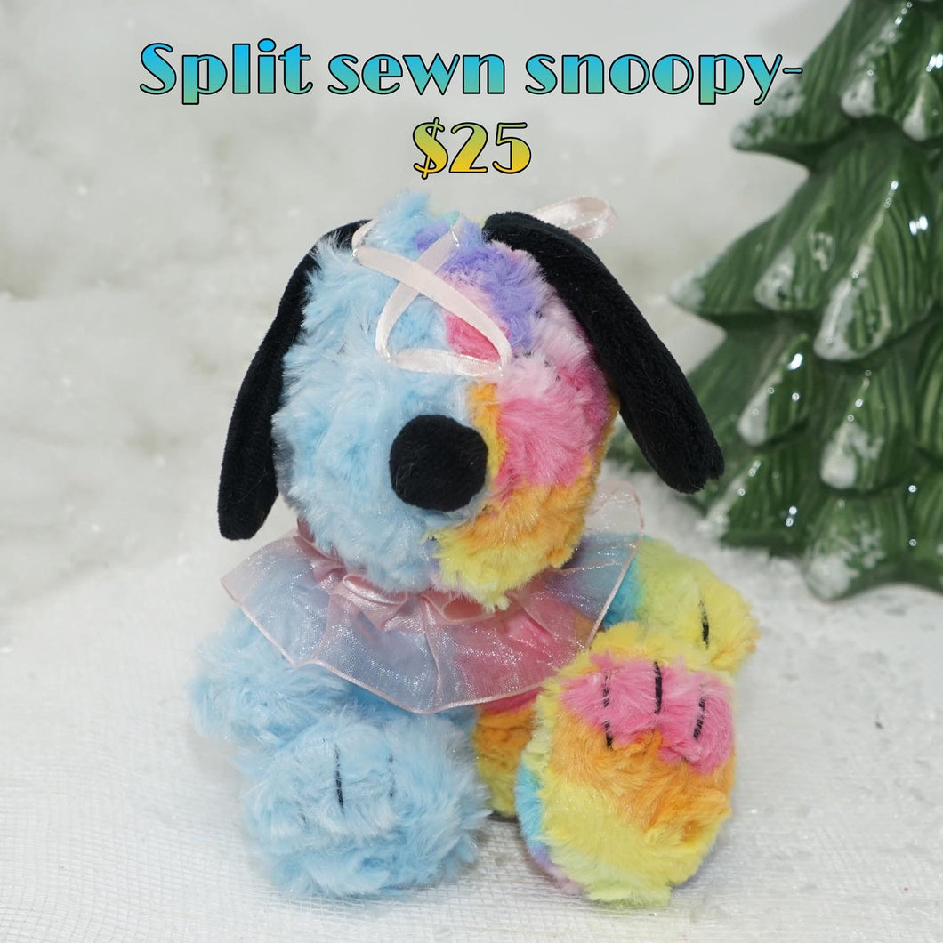 Split sewn snoopy