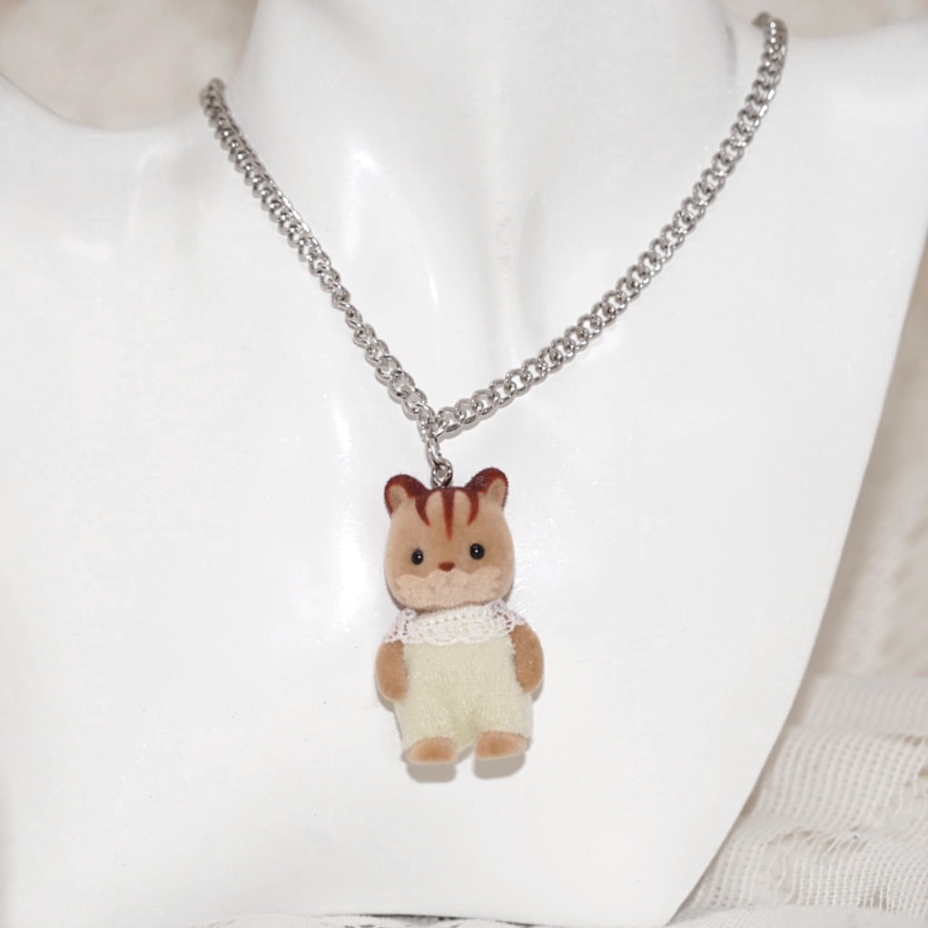 Calico Critter Chipmunk necklace